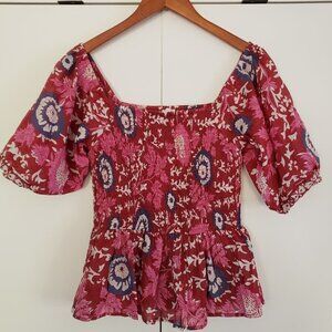 Anthropologie Jennifer and Grace Smocked Top - Size M